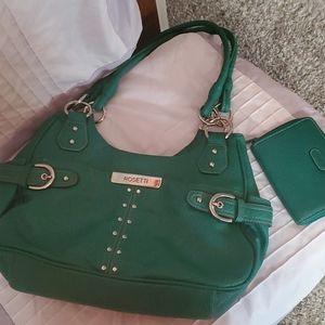 Rosetti shoulder bag with matching wallet